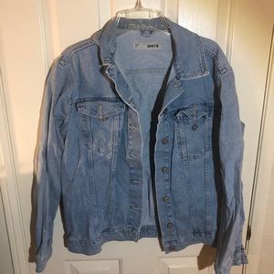 Topshop moto oversized denim jacket size US8
